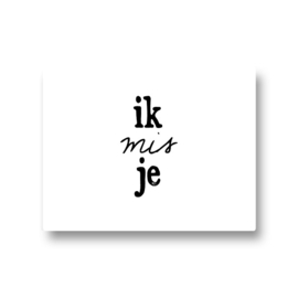 5 stickers - ik mis je