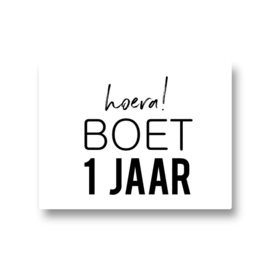 5 naamstickers - hoera (boet)