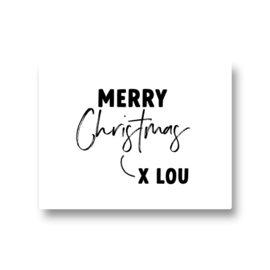 5 naamstickers - Merry Christmas