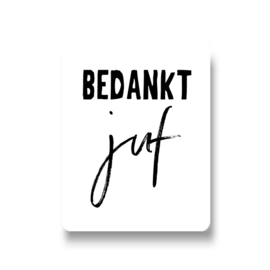 5 stickers - bedankt juf