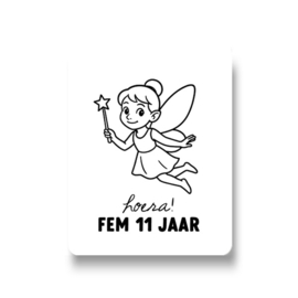 5 naamstickers - elfje