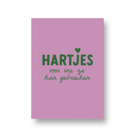 LoLLies kaart - hartjes voor wie ze kan gebruiken