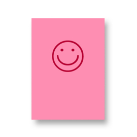 LoLLies kaart - smiley roze