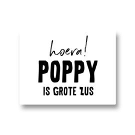 5 naamstickers - hoera! grote zus