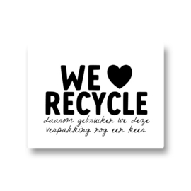 5 stickers - we love recycle
