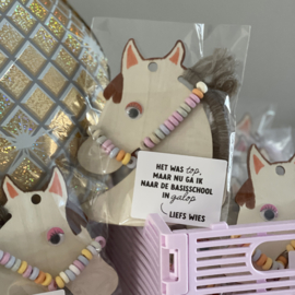5 naamstickers - het was top maar nu ga ik naar de basisschool in galop