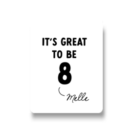 5 naamstickers - it's great to be 8