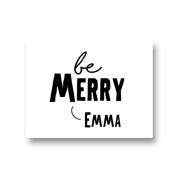 5 naamstickers - be merry