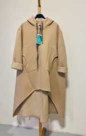 Fleece trui jurk BEIGE