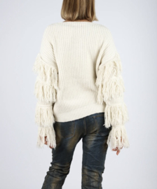 Fringe trui CREME