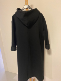 Fleece trui jurk ZWART
