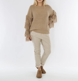 Fringe trui CAMEL