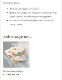 Gevoelswijzer carddeck en werkboek JOSTA