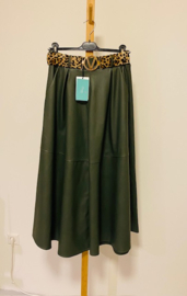 Fake leather rok GROEN
