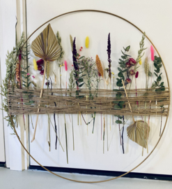 Droogbloemen ring / krans vanaf