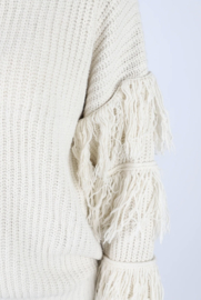 Fringe trui CREME
