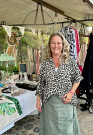 Blouse wafelkatoen KORT