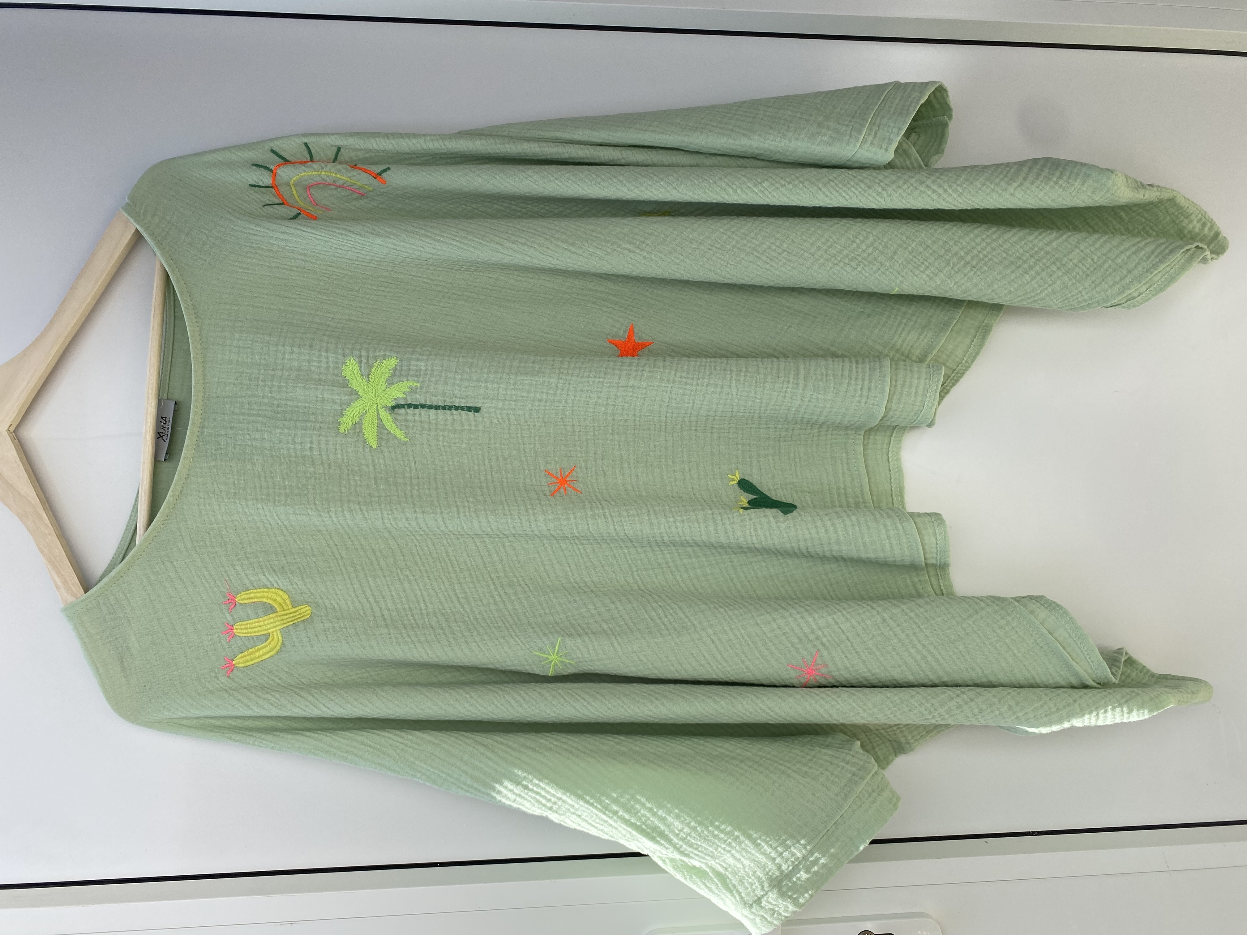 Poncho shirt wafelkatoen SUMMER