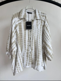 Blouse wafelkatoen KORT