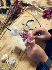 Droogbloemen ring / krans vanaf