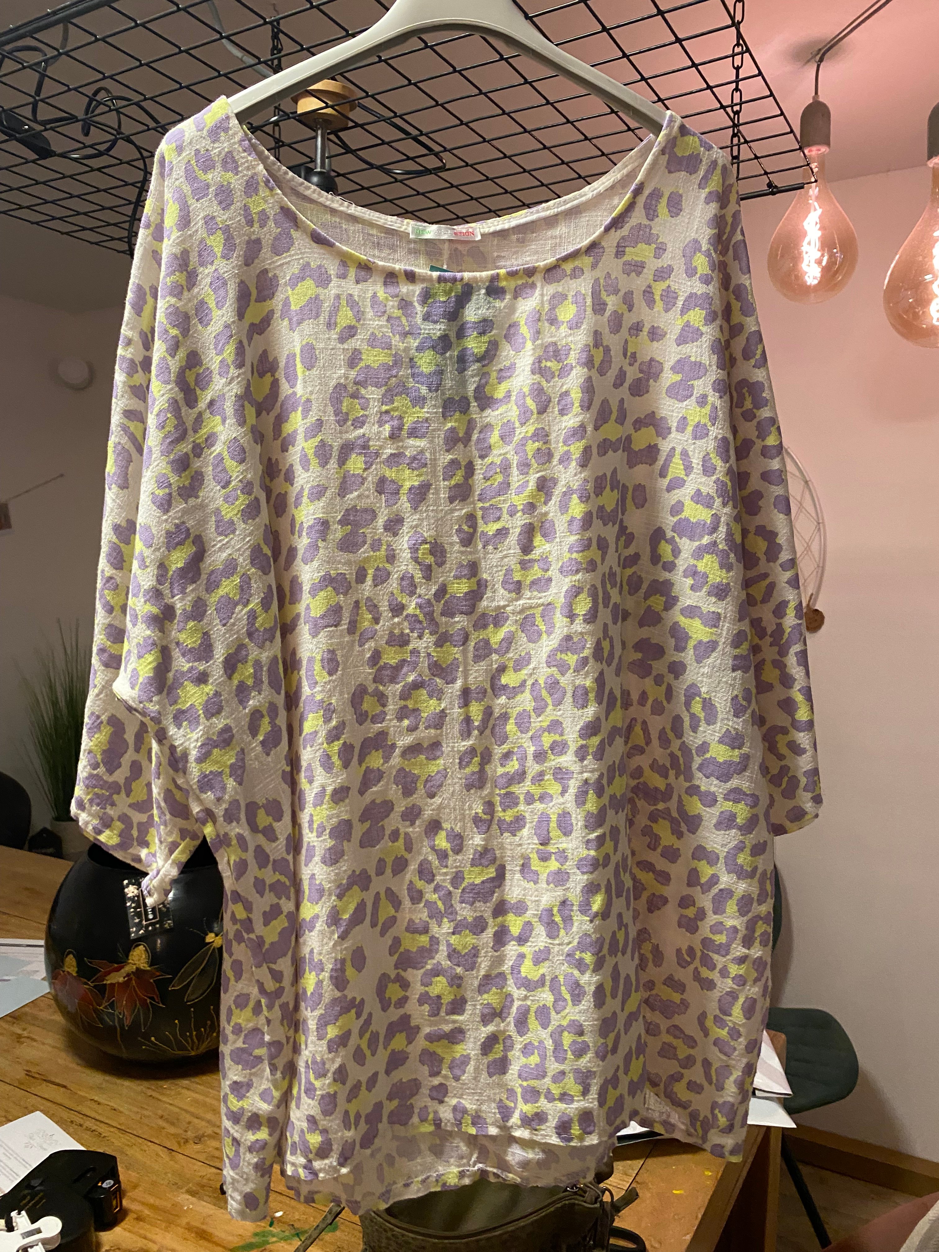 Dames shirt katoen lepard print