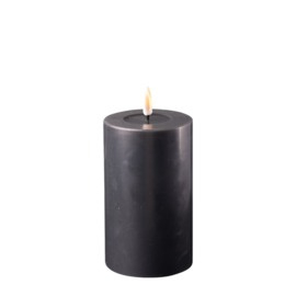 Kaars Wax LED Zwart D7,5xH12,5 cm