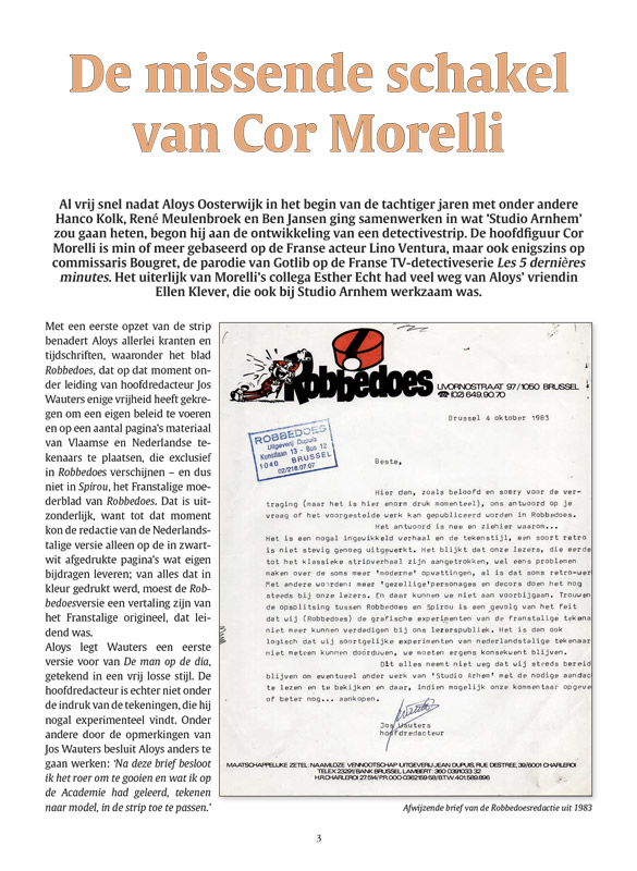 Cor Morelli 0, De man op de dia (HC)