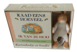 Raad eens hoeveel ik van je hou | kartonboek + knuffel