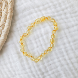 Barnsteen kinder armbandje 16 cm | lemon
