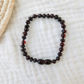 Barnsteen dames armband 18 cm | cherry