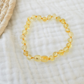 Barnsteen dames armband 18 cm | lemon