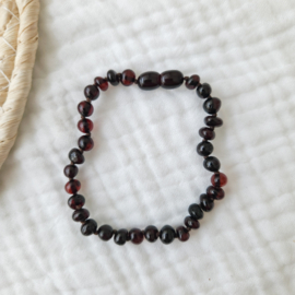 Barnsteen dames armband 19 cm | cherry