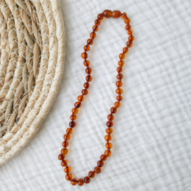 Barnsteen kinder ketting | cognac