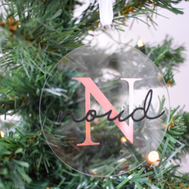 Kerstbal | Hoofdletter en naam