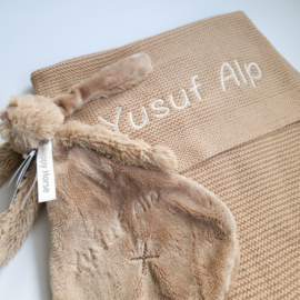 Wiegdeken Jollein basic knit | bisquit