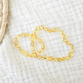 Barnsteen newborn armbandje 12 cm | lemon