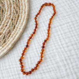 Barnsteen kinder ketting | cognac