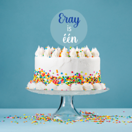 Caketopper | naam en leeftijd