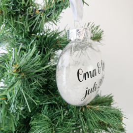 Kerstbal plat | zwangerschapsaankondiging