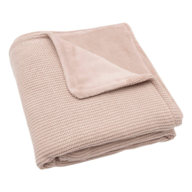 Wiegdeken Jollein basic knit fleece | wild rose