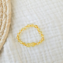 Barnsteen newborn armbandje 12 cm | lemon