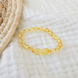Barnsteen newborn armbandje 12 cm | lemon