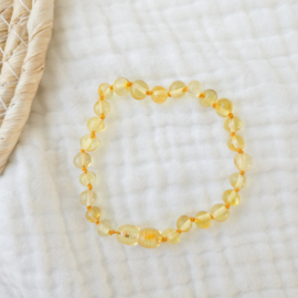 Barnsteen dames armband 18 cm | lemon
