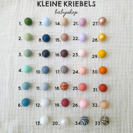 Bijtring met naam | 2 kleuren