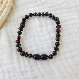 Barnsteen dames armband 18 cm | cherry