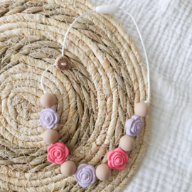 Kinderketting roos | lila - roze