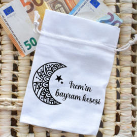 Cadeauzakje maan met naam