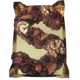 Bonbonlettertje van roomchocolade