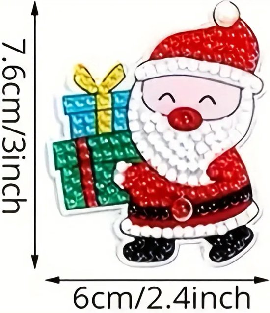 Diamond painting sleutelhanger kerst