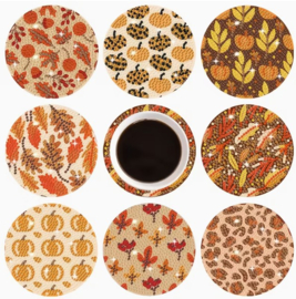 Diamond painting onderzetters herfst